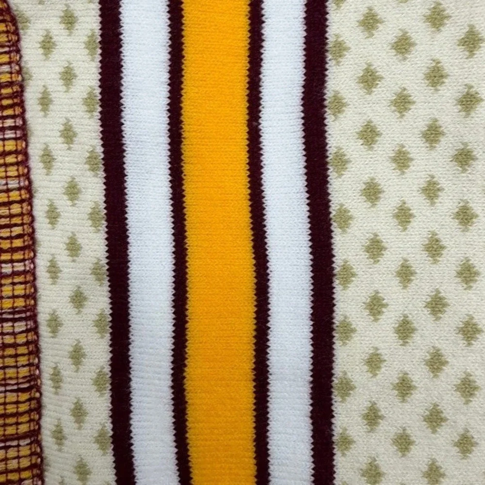 Washington Commanders Football Knit Fringe Scarf Burgundy Gold White Cream NCFU